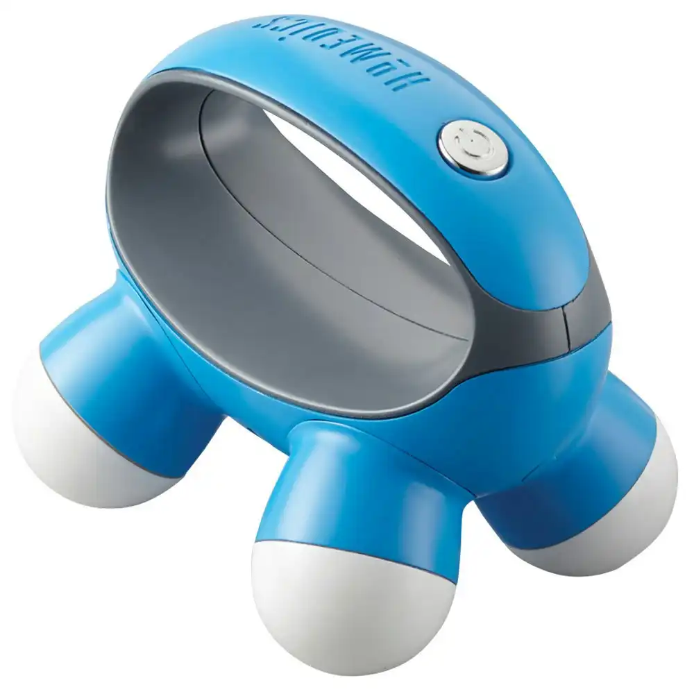 2x Homedics QuaD Portable Electric Hand Held Vibration Massager Body/Back - Blue