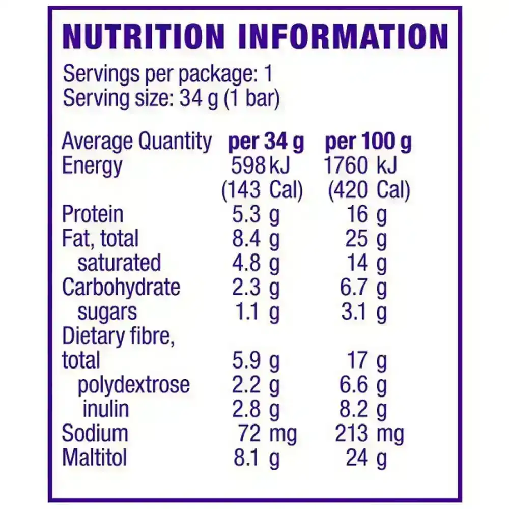 5x 5pc Atkins Low Carb/Sugar 34g Endulge Protein Bar Diet Snack Caramel Nut Chew