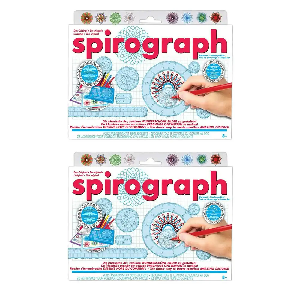 2x Spirograph Original Design 24pc Kit Creative/Drafting/Drawing/Kids/Art/Craft