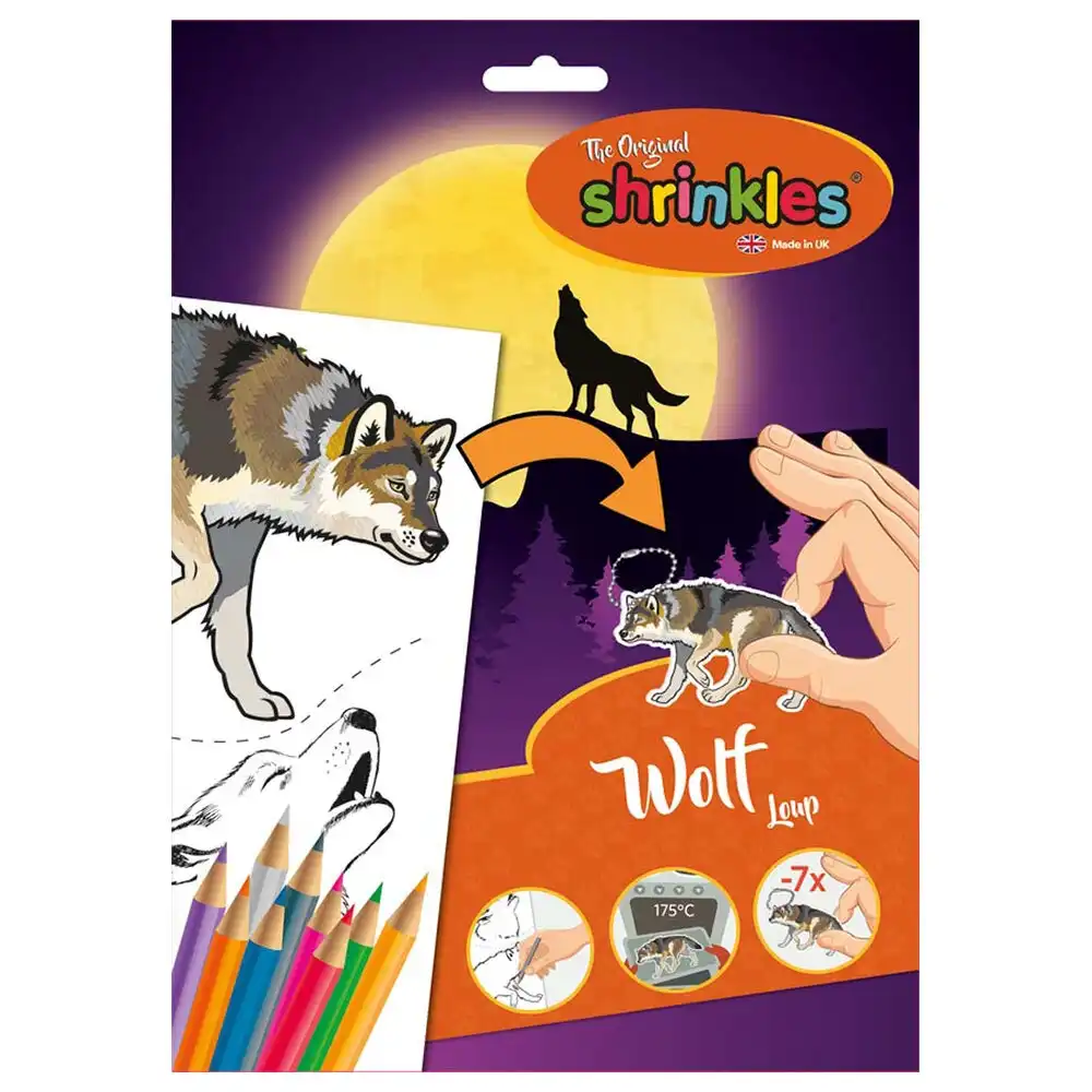 Shrinkles 30cm Wolf Slim Pack Art/Craft Learning Kids/Children 4y+ Activity Toy
