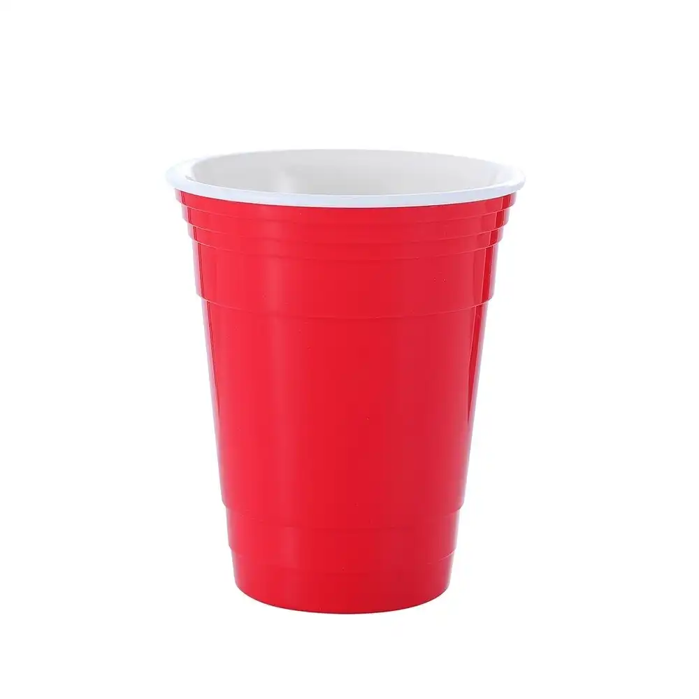 Lemon & Lime 475ml Reusable BPA Free College Party Home Drinks Stackable Cup Red