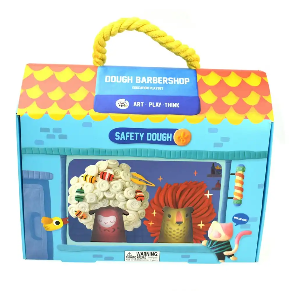 Jar Melo Safety Modelling Soft Dough Barbershop Educational Kids Playset w/Tools