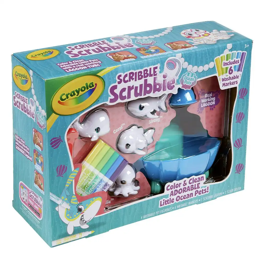 Crayola Scribble Scrubbi Ocean Lagoon Playset Figurine Toys Kids/Children 3y+