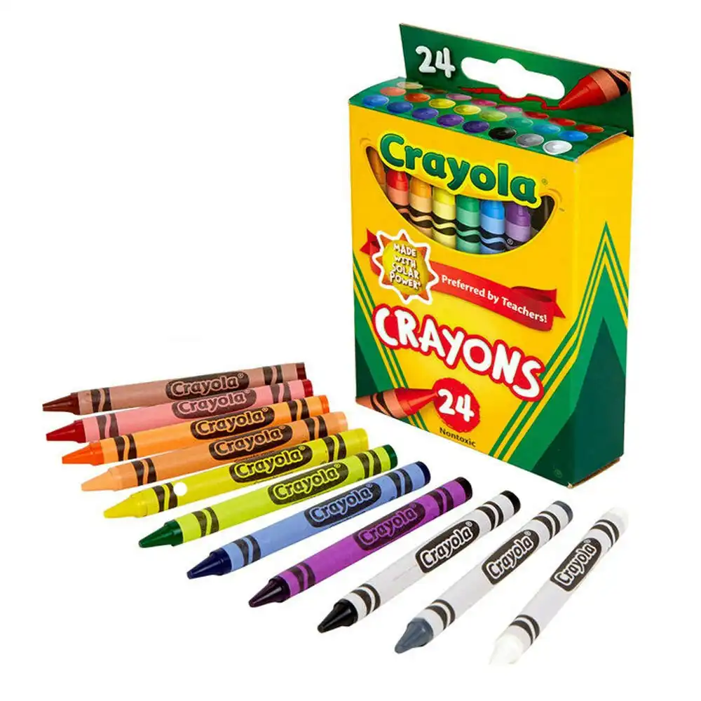 72pc Crayola Crayon Tuck Box Kids Colouring Drawing Arts/Crafts Children 3y+