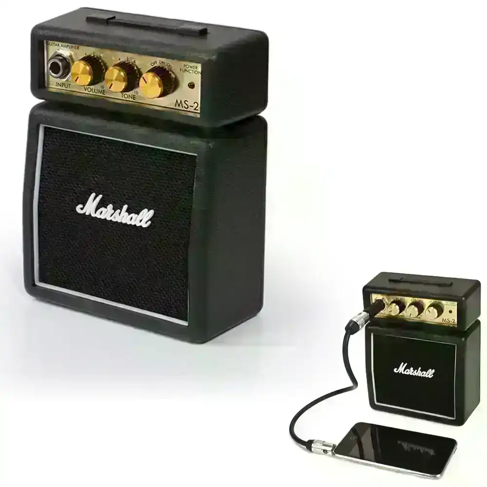 Marshall MS-2 Black Portable Micro Amplifier Amp Speaker for iPhone/iPod/Samsung