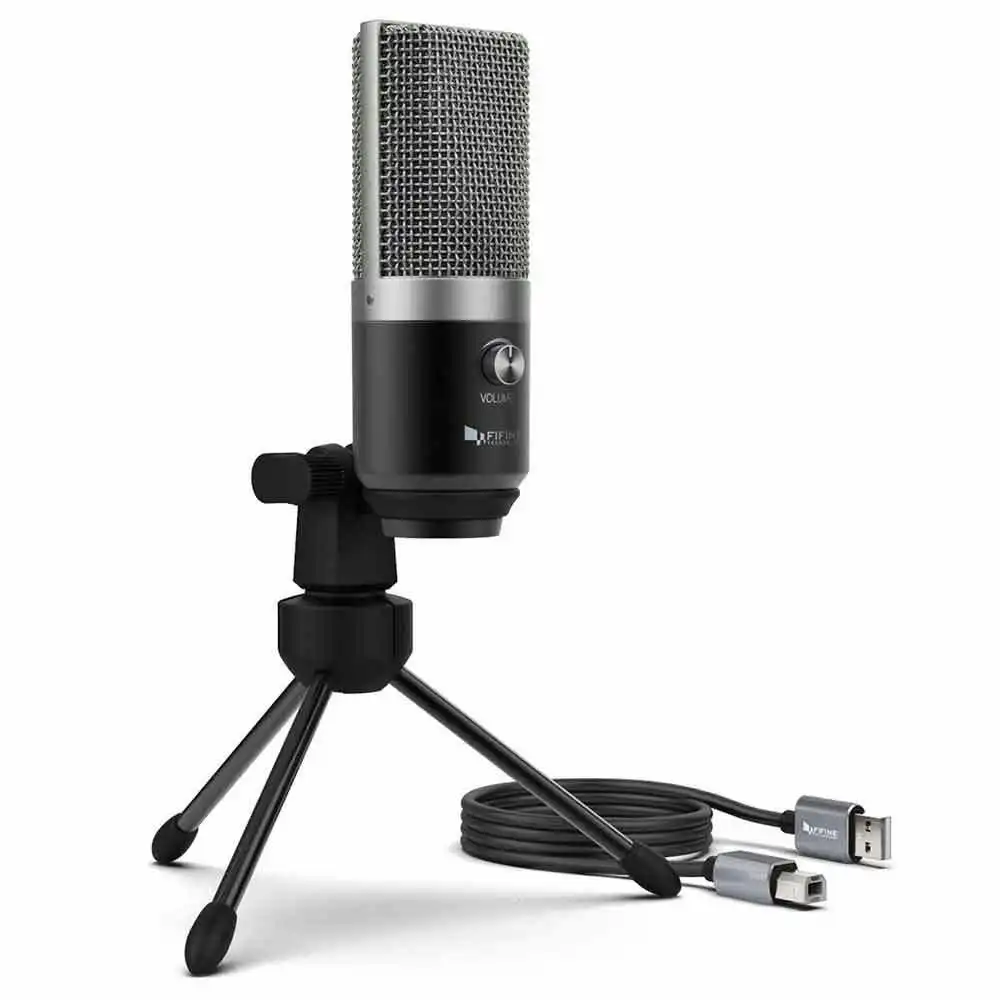 Fifine Technology USB Condenser Cardioid Recording Microphone Streaming Podcast