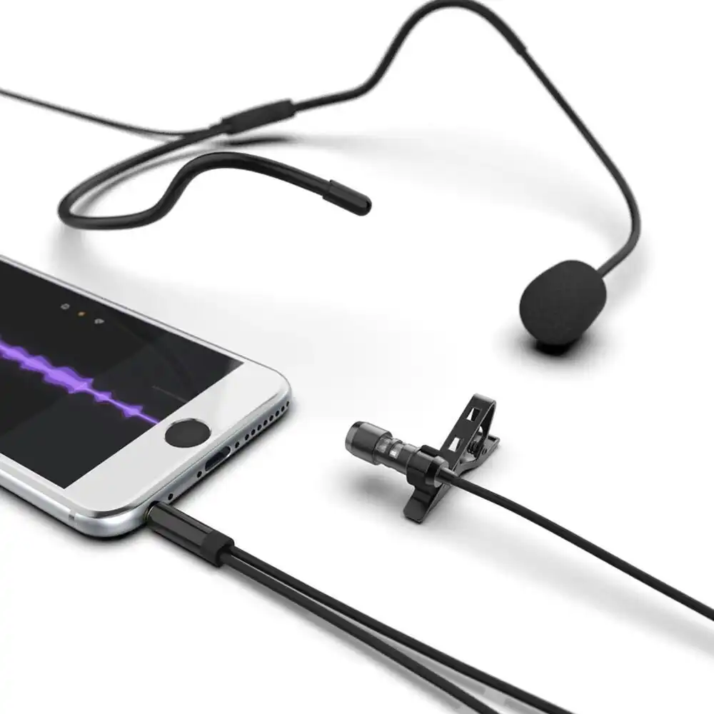 Fifine C1 Lavalier 3.5mm Microphone w/ Extension Cable for Smartphone/Camera/PC