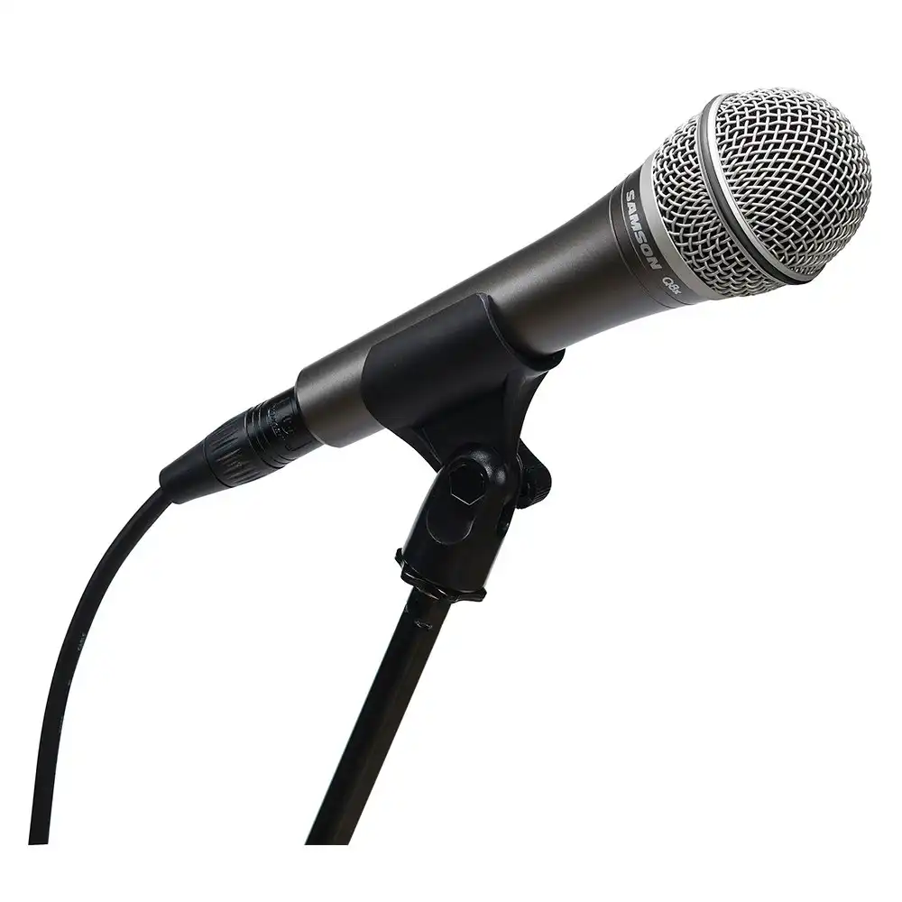 Samson Q8X Professional Studio Super Cardioid Dynamic Vocal Microphone w/ Clips