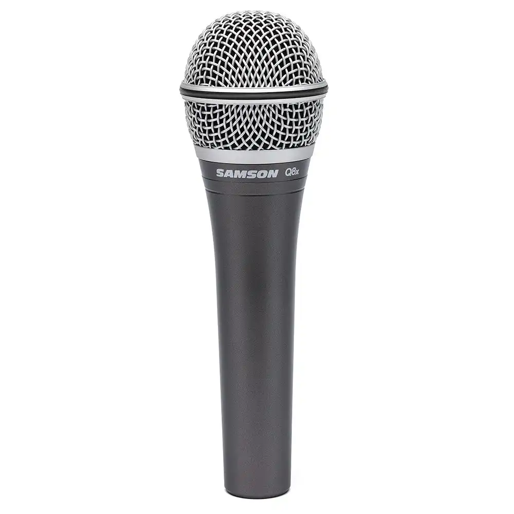Samson Q8X Professional Studio Super Cardioid Dynamic Vocal Microphone w/ Clips