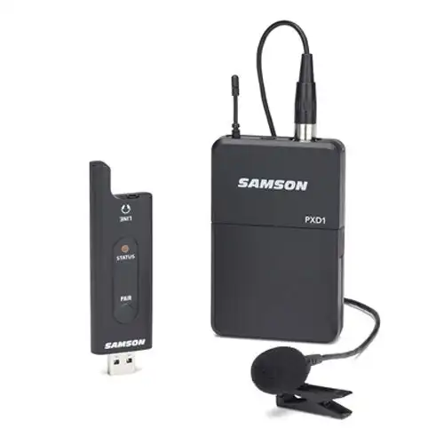 Samson XPDm USB 2.4GHz Wireless Cardioid Lavalier/Lapel Microphone System Black