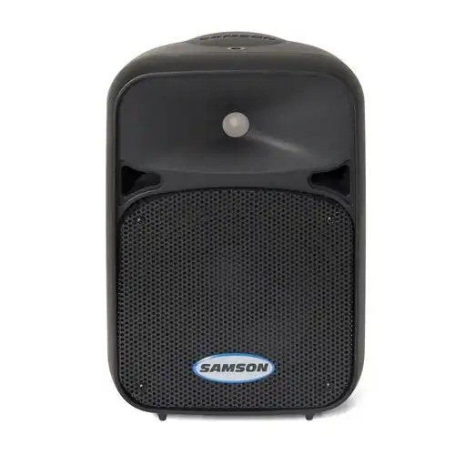 Samson 200W 2-Way Active 20cm Floor/Monitor Speaker/Loudspeaker Audio System BLK