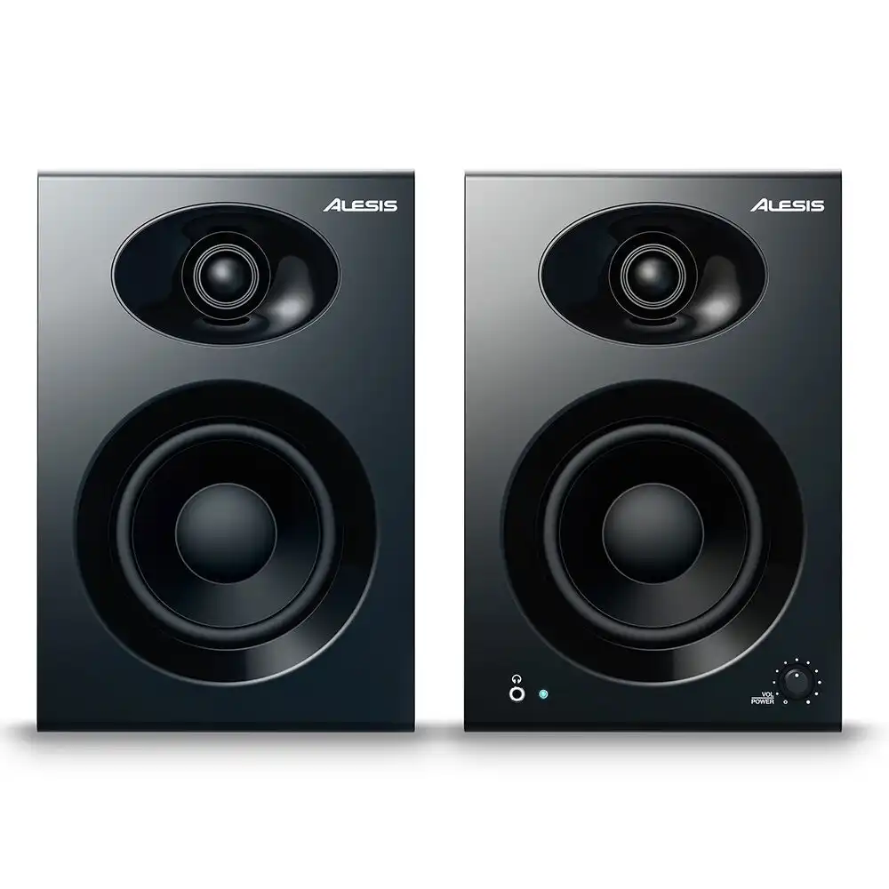 Alesis Elevate 4 Active Powered 40W Desktop Studio Monitor Speakers Pair Black
