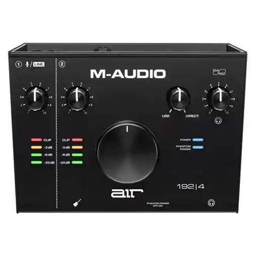 M-Audio Air 192/4 USB 2x2 Audio Interface Recording/Monitoring w/ MIDI Black