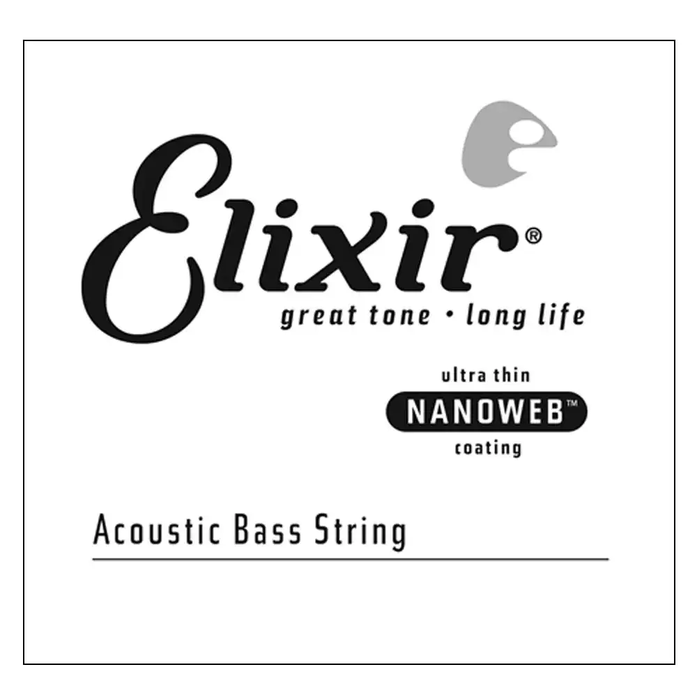 Elixir #15825 Acoustic Bass Nano Guitar String 0.125 Single Gauge 80/20 Bronze