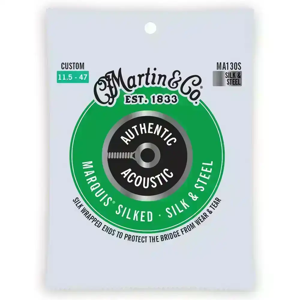 Martin Guitar Authentic Acoustic Marquis Silked Strings Silk/Steel MA130S Custom