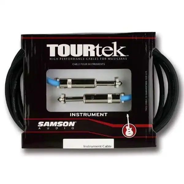 TourTek 4.57m Instrument Cable Male Jack Lead Connector Extension Cord Black
