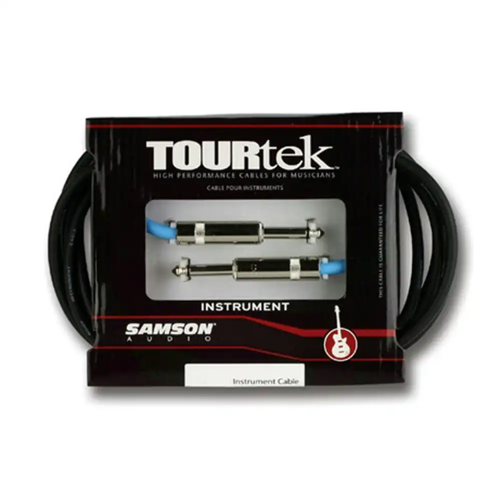 TourTek 1.83m Instrument Cable Male Jack Lead Connector Extension Cord Black