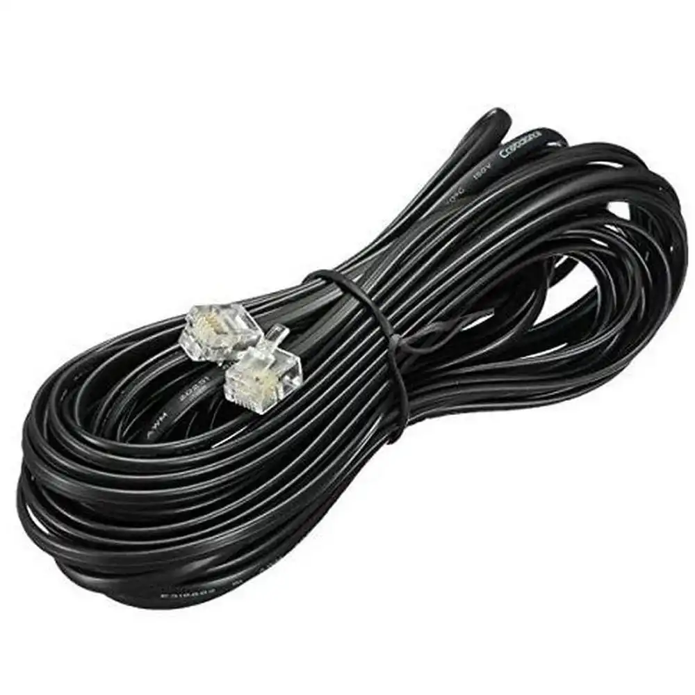 Phresh 5m Extension RJ-11 Connection Cable Cord Connector for V2 Hyper Fans BLK