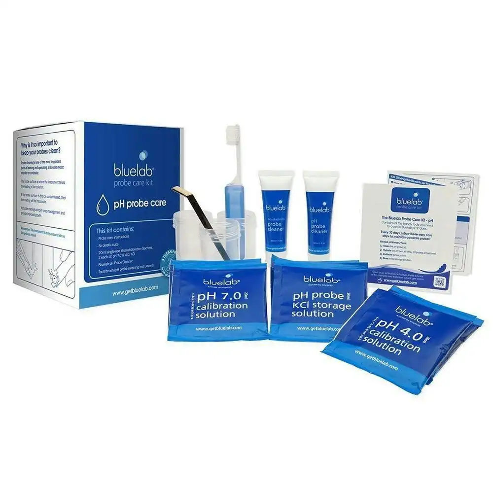 Bluelab pH Probe Care Kit w/ Calibration Solution/Probe Cleaner/Storage Solution