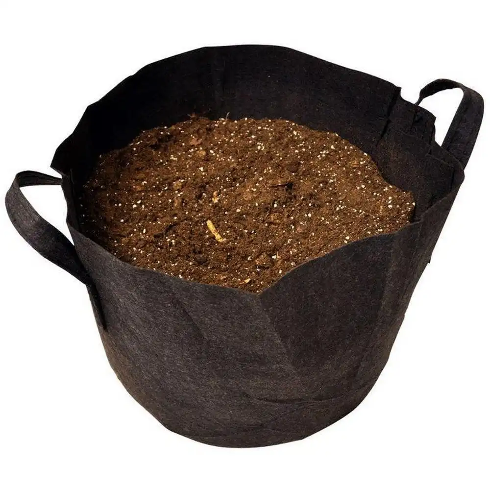 Rhizo Pot 23L Geotextile Breathable Rapid Root Grower Fabric Plant Pot Black