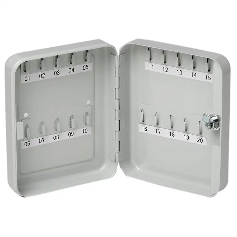 Esselte 20 Keys No.1 Wall Mountable Grey/Metal Key Ring Safe/Safety Box/Cabinet