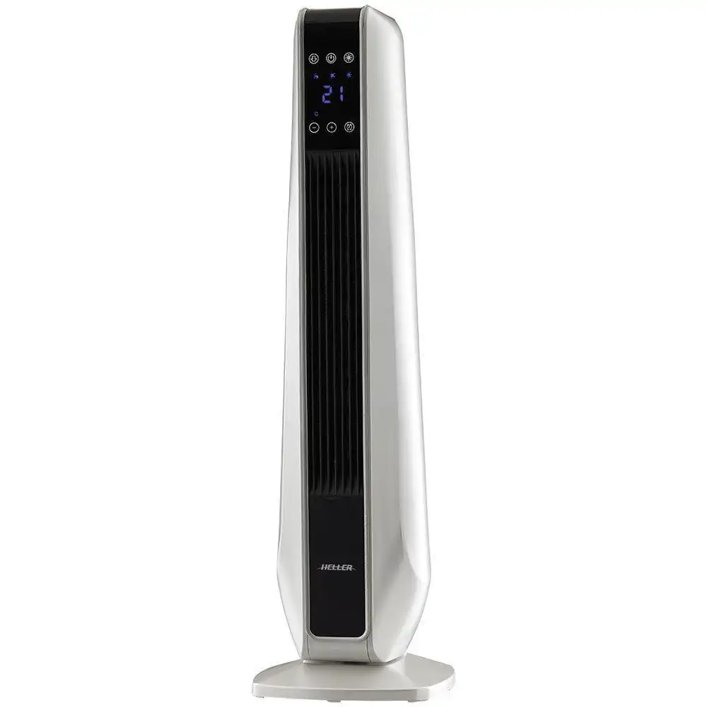 Heller 2400W Ceramic Tower Heater w/ Remote Touch Screen Thermostat LED Display