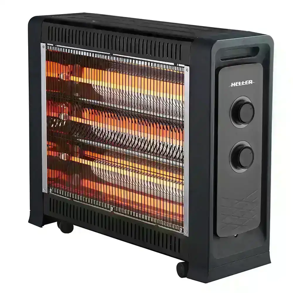 Heller 2400W Quartz Radiant Heater Fan Assisted Portable Electric Panel Heating