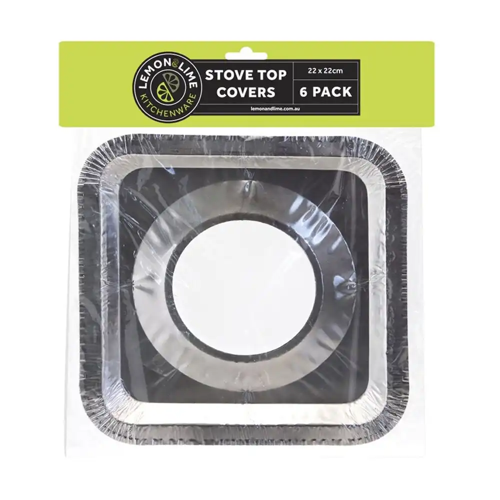 30pc Lemon Lime Aluminium Foil Kitchen Stove Top Covers Disposable Protector SL