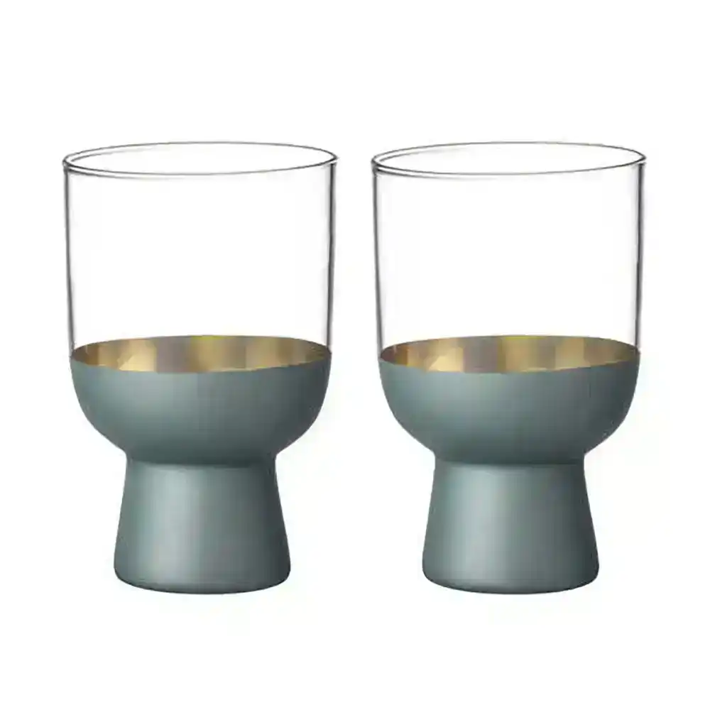2pc Tempa Aria 340ml Highball Glass Tumbler Water/Juice Drinking Glassware Teal