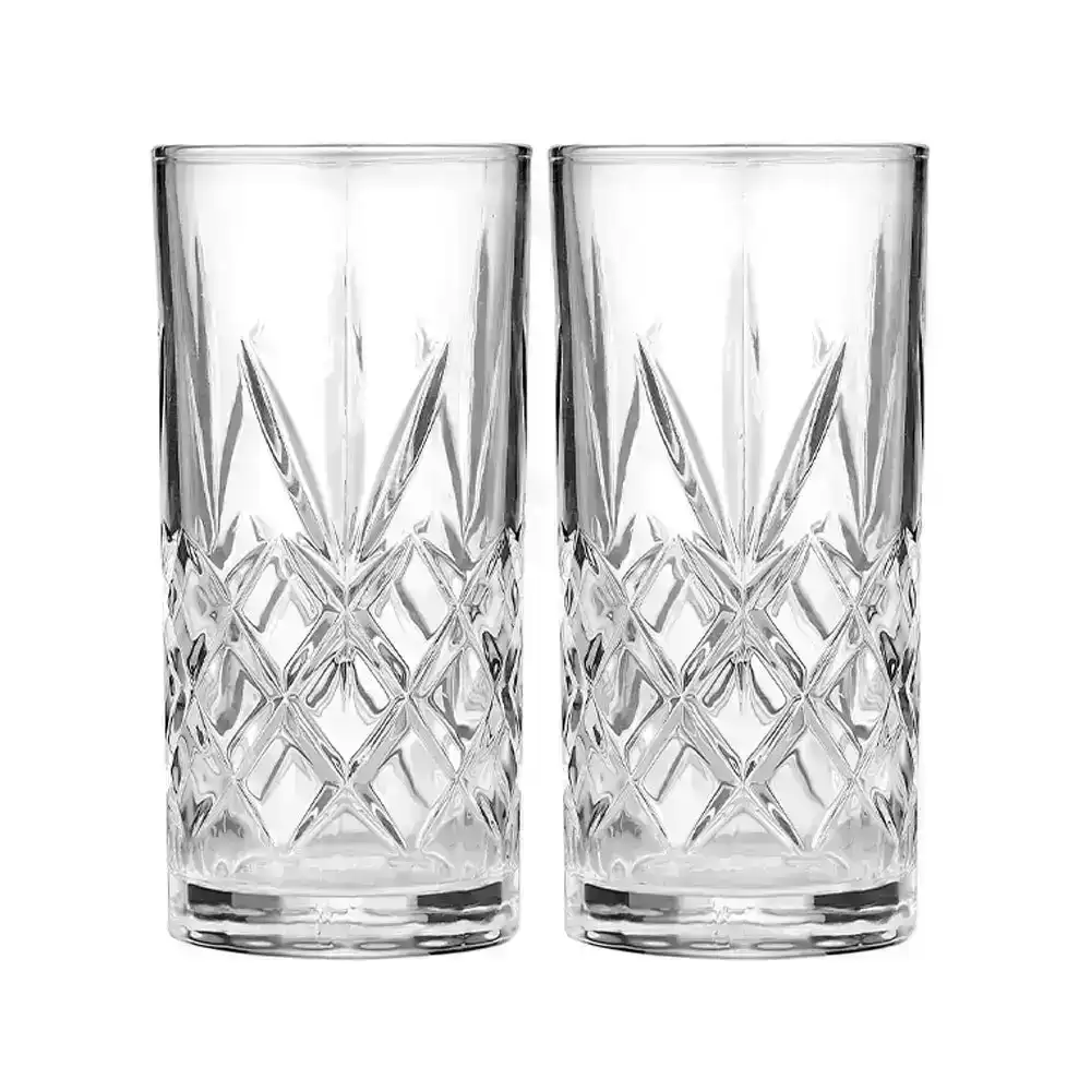 2x Tempa 320ml/15cm Highball Drink Glasses Tumbler Cocktail Drinking Glass Clear