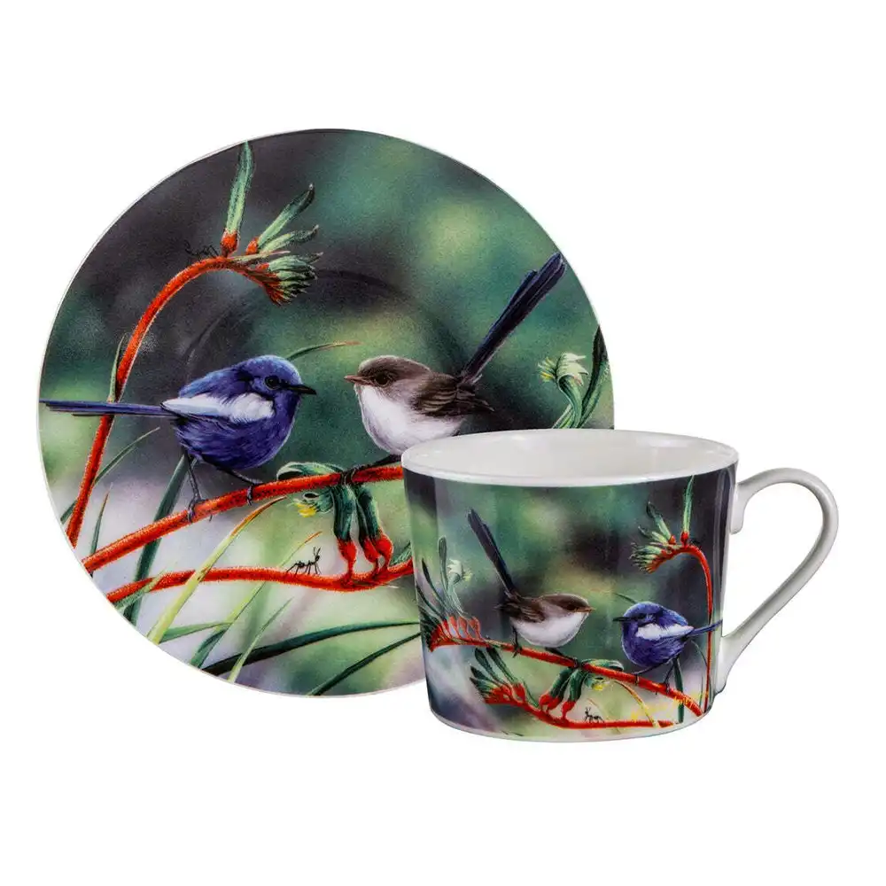 Ashdene 250ml Australian Wren Bush Dance Matching Tea Cup/Saucer Drinking Mug