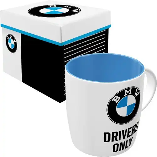 Nostalgic Art BMW Drivers Only 330ml Ceramic Cup Novelty Mug/Gift Box Combo