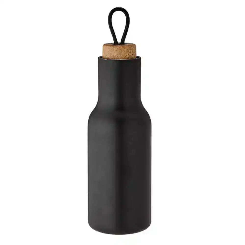 Tempa 600ml Matte Black Double Walled Insulated Drink/Water Bottle Flask 27.5cm