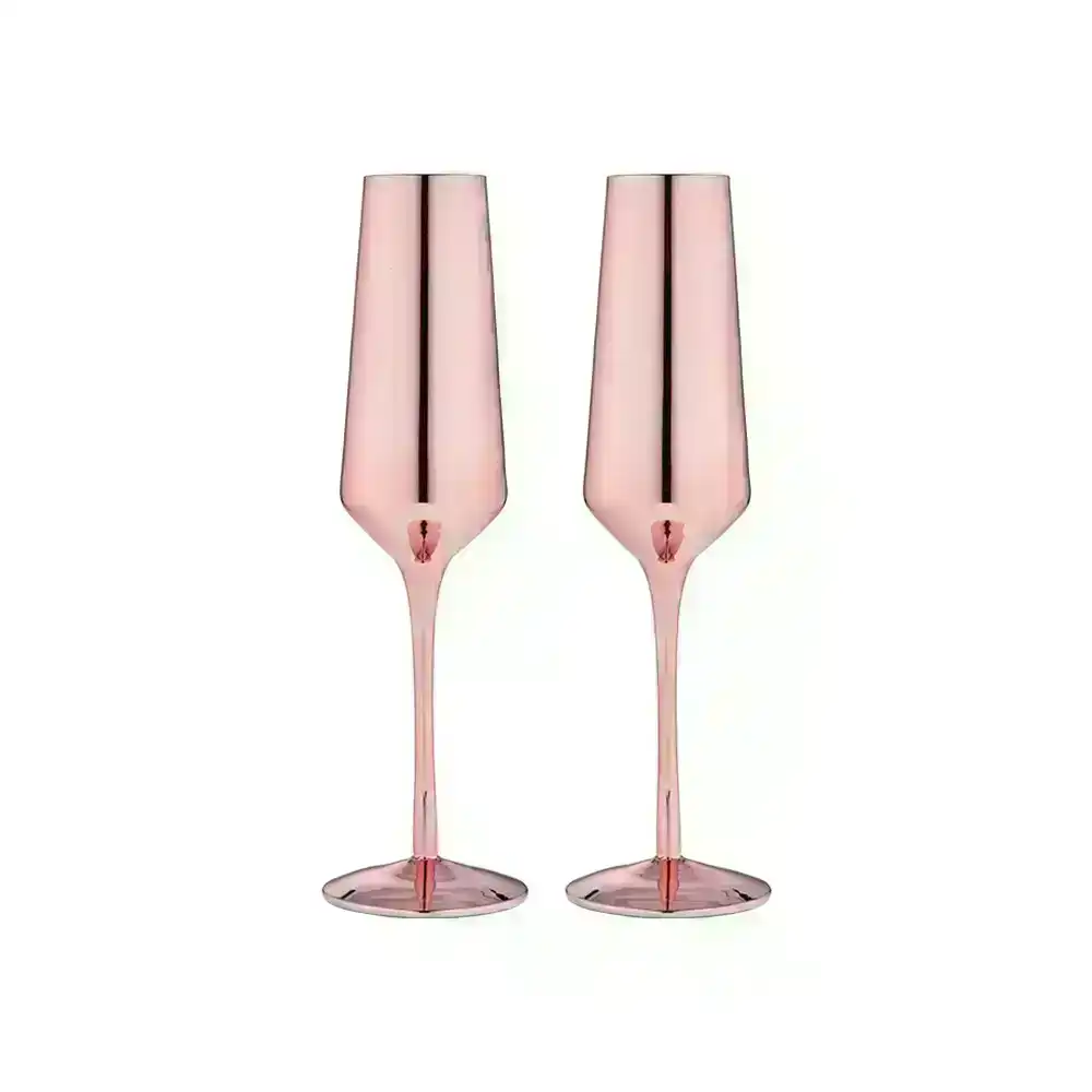 2pc Tempa Aurora 225ml Champagne Glass/Sparkling Wine Drinkware Cup Rose Gold