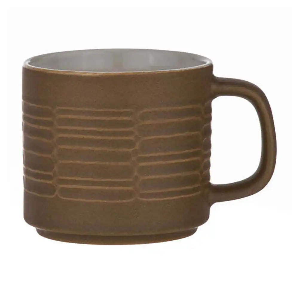 Ladelle 400ml Carve Mustard Glazed Stoneware Drink Mug/Cup Tea/Coffee Oven Safe