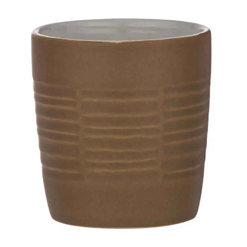 Ladelle Carve 300ml Tumbler Glazed Stoneware Water Drink Coffee Cup/Mug Mustard