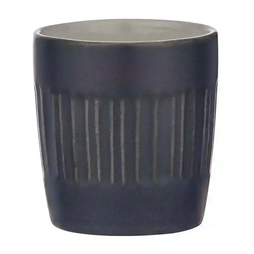 Ladelle Carve 300ml Tumbler Glaze Stoneware Water Drinking Coffee Cup/Mug Denim
