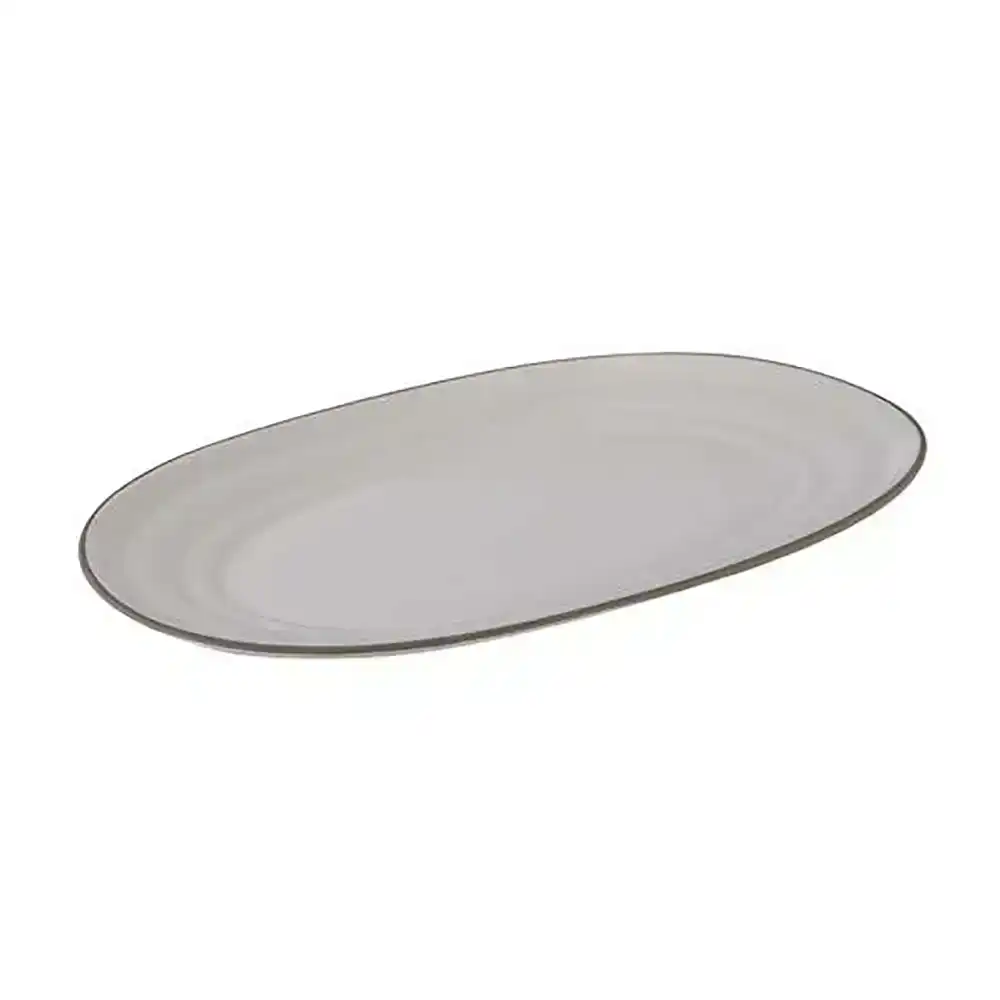 Ladelle Clyde Coconut 33cm Oval Platter/Plate Stoneware Oven Safe Food Server