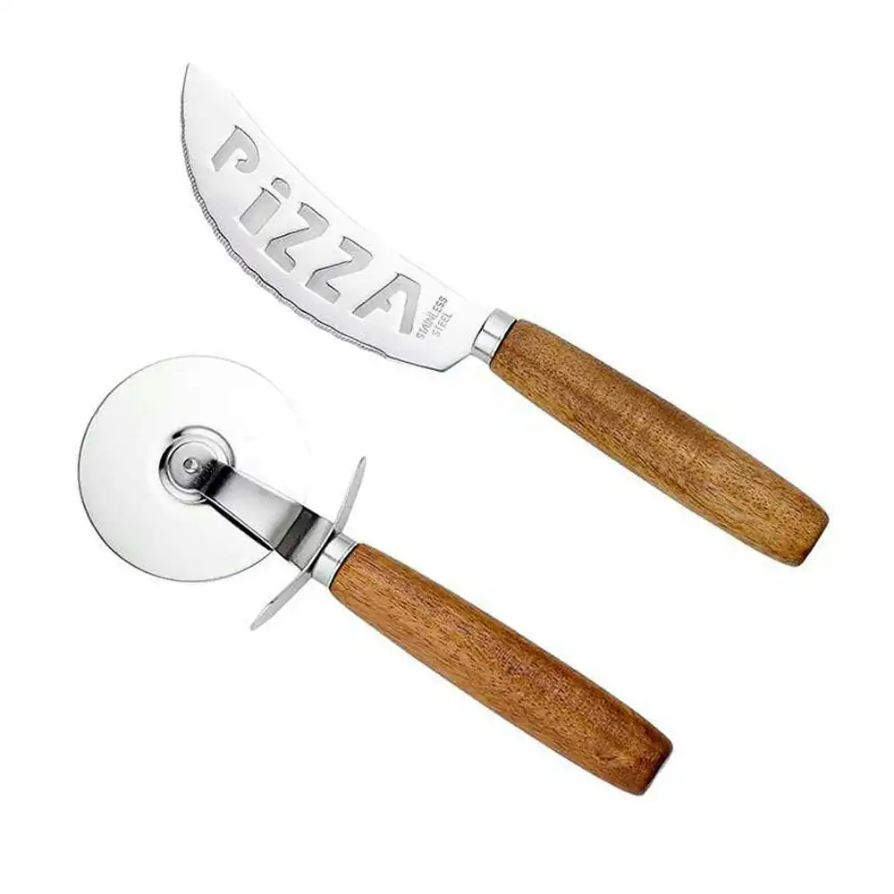 2pc Tempa Fromagerie Pizza Cutting Knives Stainless Steel Kitchen/Food/Cooking