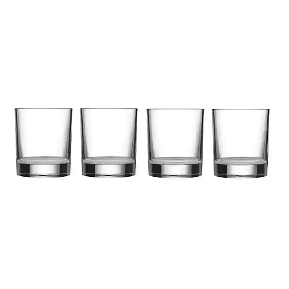 4pc Tempa Quinn Crystal 370ml Whisky Glass Liquor Glassware Drinking Cup Clear