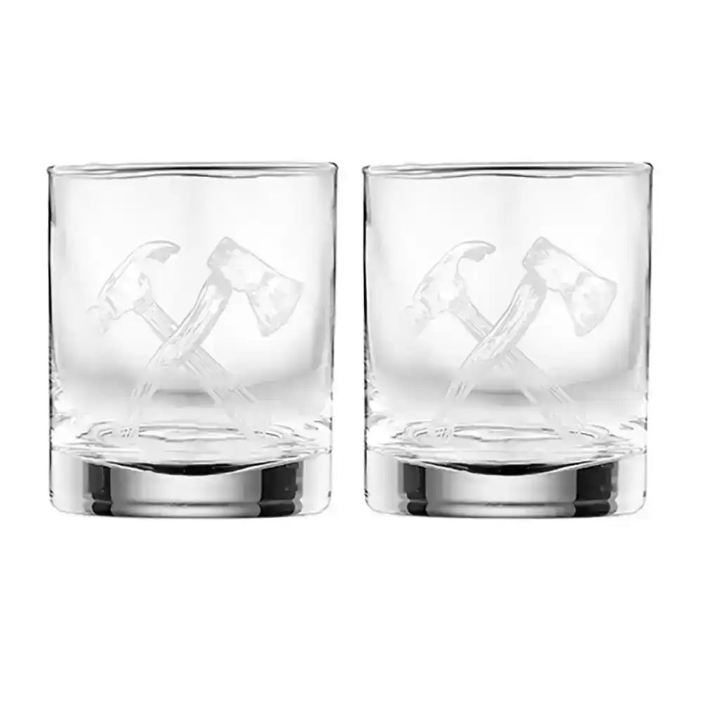2pc Tempa Atticus Tools 350ml Whisky Glass Liquor Drinking Glassware Cup Clear