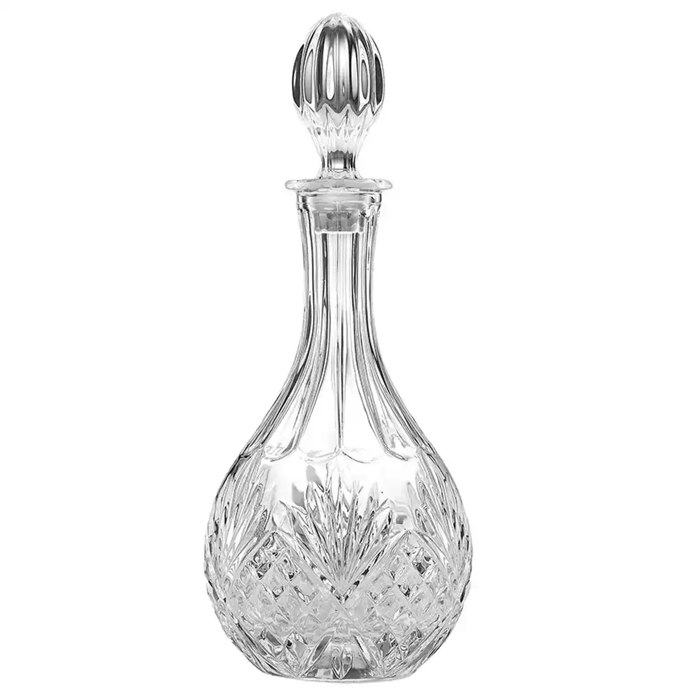 Tempa Ophelia 30.5cm Carved Crystal 850ml Wine/Liquor Drink Decanter w/Stopper