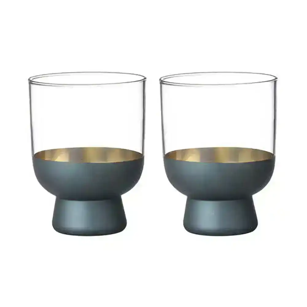 2pc Tempa Aria 240ml/10cm Glass Tumbler Water/Juice Drinking Glassware Cup Aqua