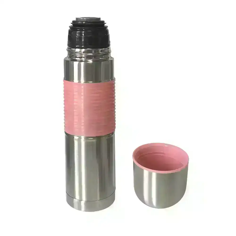 Stainless Steel 500ml Double Wall Vacuum Insulated Travel Flask Bottle/Cup Pink