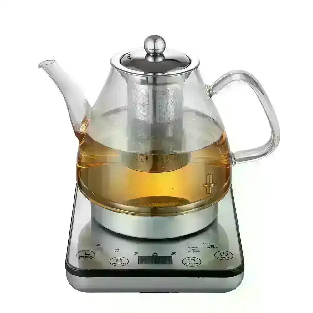 Healthy Choice Electric 800W 1.2L Digital Glass Kettle w/Tea Infuser/Keep Warm