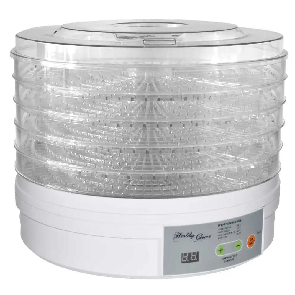 Healthy Choice 300W Food Dehydrator 5 Tier/Layer/Temperature Control/Fruit/Jerky