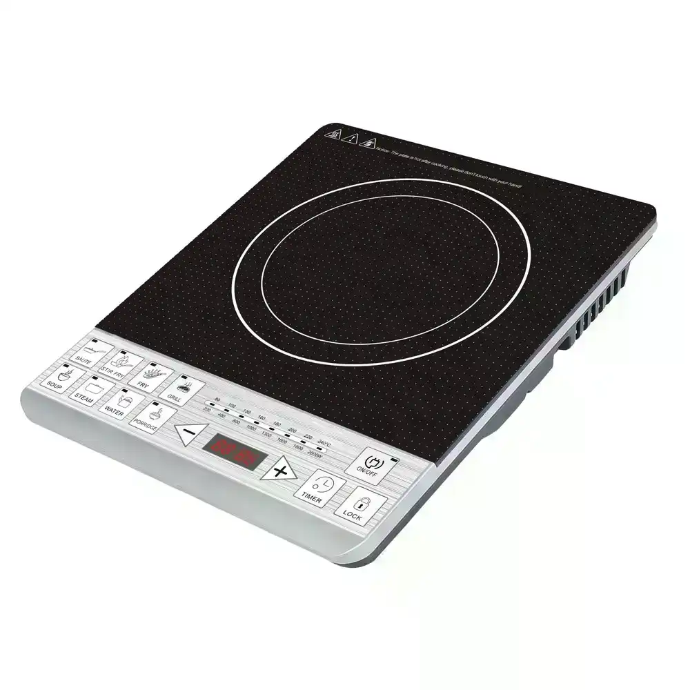 Healthy Choice 2000W Electric Portable Induction Cooktop/Cooker LED Display BLK