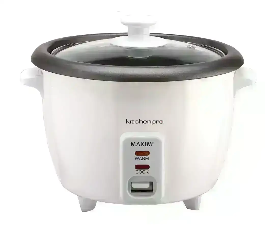 Maxim Kitchen Pro 1.8L/10 Cup Electric Rice Cooker/Cooking Non-Stick White
