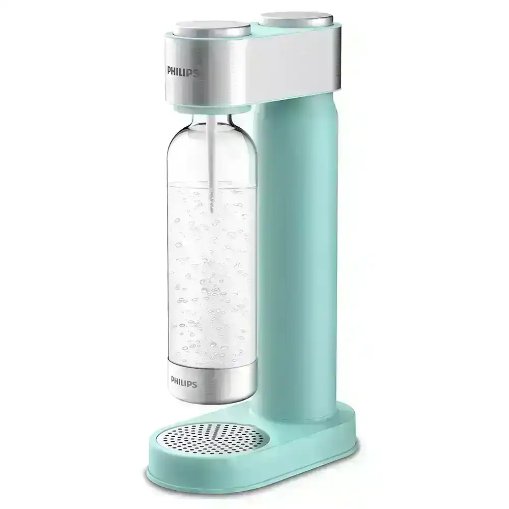 Philips GoZero Soda/Fizzy Sparkling Water Maker w/ 1L Carbonating Bottle Mint