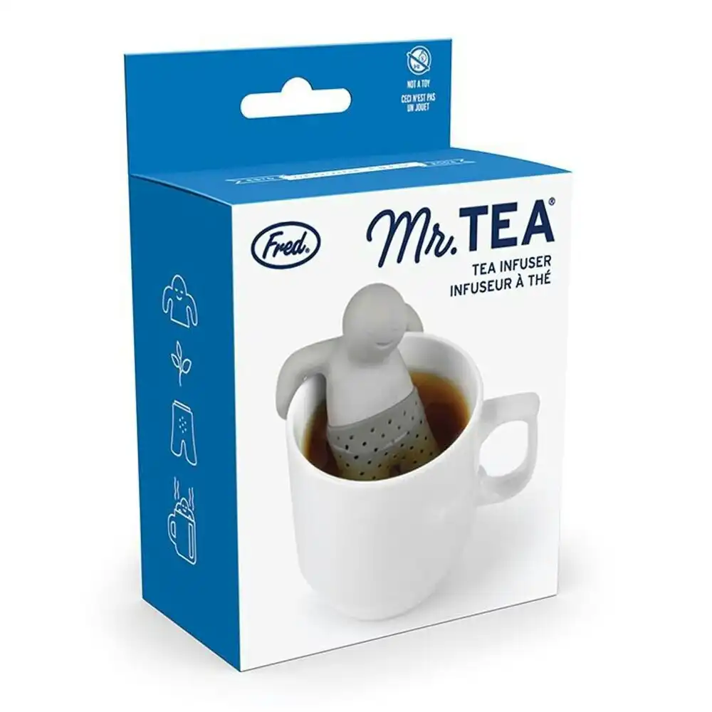 Fred Mr Tea Silicone Loose Tea/Herb Leaf Infuser Strainer Filter Diffuser Grey